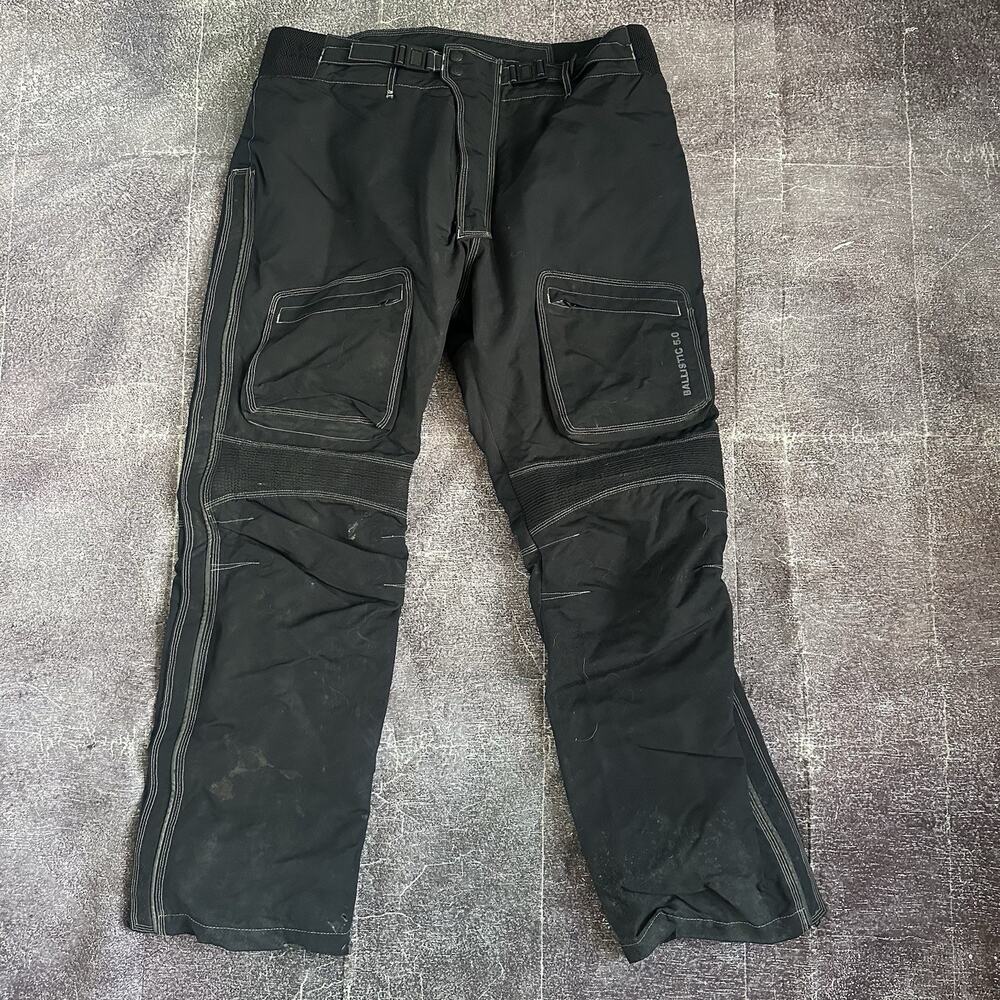 Men's Joe Rocket Racing Black Padded Ballistic 5.0 MX Motorcycle Pants Sz 2XL T